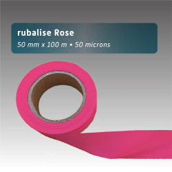 Rubalise plastique unie 50mm*100m - rose